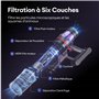 Ultenic U16 Flex Aspirateur Balai sans Fil, 50kPa/60min Aspirateur sans Fil Hyper-Puissant, Technologie GreenEye, Tube Pliable, 
