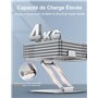 CIRYCASE Support Ordinateur Portable Ajustable, Support pour Livre/PC Portable Bureau Pliable, Laptop Stand Ventilé en Aluminium