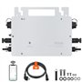 VEVOR Micro Onduleur Solaire Lié au Réseau 800 W Micro-onduleur Solaire Étanche IP65 Alliage d'Aluminium Tension CC 18-50 V avec