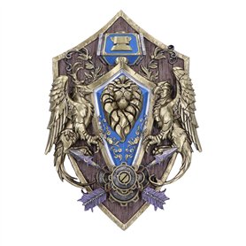 Nemesis Now World of Warcraft Alliance Plaque murale 30 cm Bleu Produit officiel World of Warcraft Décoration murale à suspendre