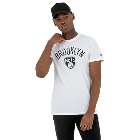 New Era NBA BRONET 60416753 T-Shirt à Manches Courtes pour Homme Blanc