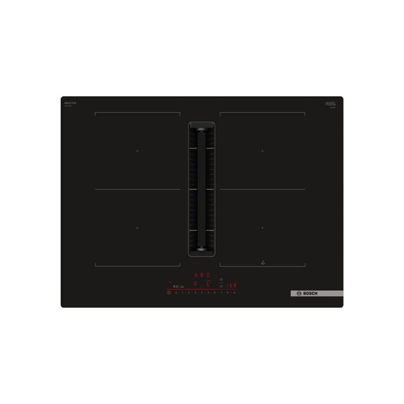 Bosch PVQ711H26E, Série 6, Plaque induction aspirante, 4 feux, Noir