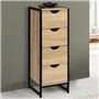 IDMarket - Meuble de Rangement 4 tiroirs Detroit 30 cm chiffonnier d'appoint Design Industriel