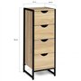 IDMarket - Meuble de Rangement 4 tiroirs Detroit 30 cm chiffonnier d'appoint Design Industriel