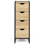 IDMarket - Meuble de Rangement 4 tiroirs Detroit 30 cm chiffonnier d'appoint Design Industriel