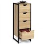 IDMarket - Meuble de Rangement 4 tiroirs Detroit 30 cm chiffonnier d'appoint Design Industriel