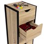 IDMarket - Meuble de Rangement 4 tiroirs Detroit 30 cm chiffonnier d'appoint Design Industriel