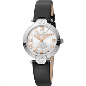 Roberto Cavalli by Franck Muller Femmes Analogique Quartz Montre avec Bracelet en Cuir RV1L166L0011