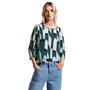 STREET ONE A321954 T-Shirt Imprimé, Vert Sapin, 48 Femmes, Multicolore