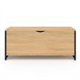 IDMarket - Coffre de Rangement 100 cm Detroit Bois et Noir Design Industriel