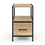 IDMarket - Lot de 2 Tables de Chevet Utah 1 tiroir et 1 Niche