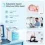 Mini Climatiseur Portable, 4 en 1 Refroidisseur d'air Portable USB Mini Air Climatiseur Ventilateur avec 7 Couleurs LED 3 Modes 