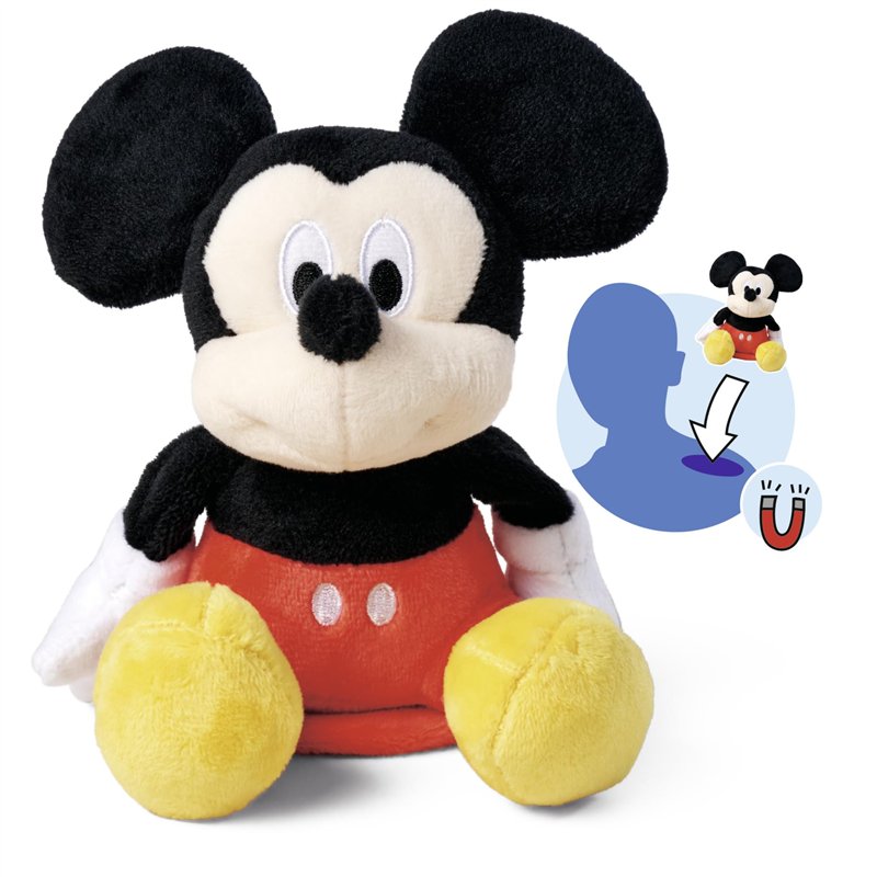 Image secondaire de Simba 6315870460 Disney - Peluche Mickey Mouse - Épaules - 12 cm - Peluche magnétique à emporter - Jouet pour Fans et Enfants à