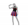 ATOSA déguisement arlequin halloween robe noire femme adulte XL