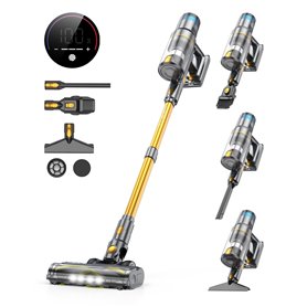 aonus A9S Aspirateur Balai sans Fil 45Kpa/580W/70Mins, Aspirateur sans Fil Puissant, Écrans Tactiles, Aspirateur Balai Autoporta