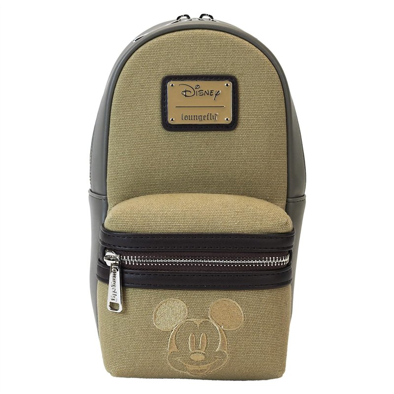 Loungefly Disney Mickey et ses amis Sac à bandoulière en similicuir et toile pour bouteille d'eau