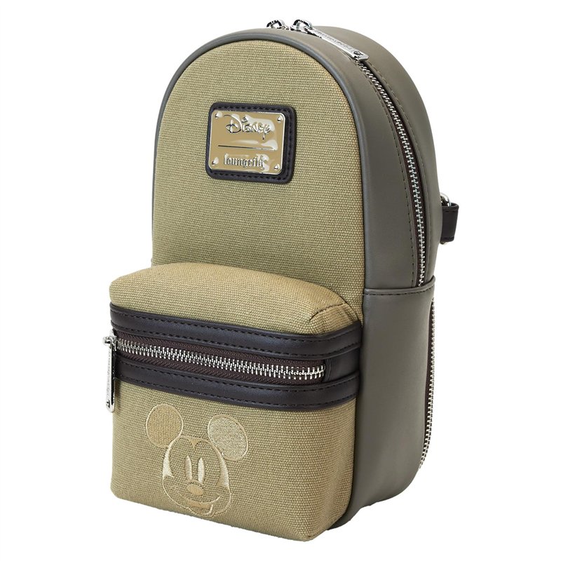 Image secondaire de Loungefly Disney Mickey et ses amis Sac à bandoulière en similicuir et toile pour bouteille d'eau