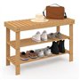 IDMarket - Etagère à chaussures bambou BEA 3 niveaux idéale pour entrée et salle de bain