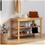 IDMarket - Etagère à chaussures bambou BEA 3 niveaux idéale pour entrée et salle de bain