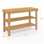 IDMarket - Etagère à chaussures bambou BEA 3 niveaux idéale pour entrée et salle de bain