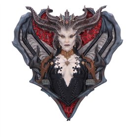 Nemesis Now Diablo IV Lilith Sculpture murale en résine moulée dans la plus fine résine peinte à la main Vert 30 cm