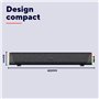 Trust Liro Barre de Son PC 12W, Enceinte PC Stéréo avec Éclairage LED RGB, Connexion Audio 3.5mm, Alimentation USB, Haut Parleur