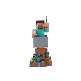Cable Guys - Minecraft Steve Gaming Accessories Holder & Phone Holder for Most Controller (Xbox, Play Station, Nintendo Switch) 