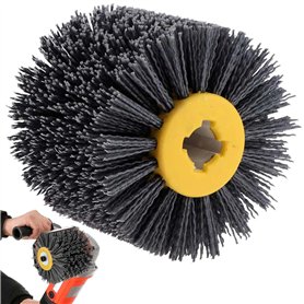 Brosses abrasives : grain 80, largeur 100 mm – Ø 120 mm | Convient pour rouleau abrasif, brosse en nylon pour machine à satiner 