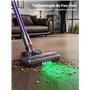 SMOTURE VAC02 550W Aspirateur Balai sans Fil, 45kPa/60min Aspirateur sans Fil Puissant, Rechargeable Support Mural Aspirateur ba