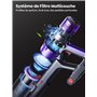 SMOTURE VAC02 550W Aspirateur Balai sans Fil, 45kPa/60min Aspirateur sans Fil Puissant, Rechargeable Support Mural Aspirateur ba