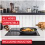 Tefal Lot de 4 casseroles 16 cm + couvercle, poêles 20/26 cm, faitout 24 cm + couvercle, revêtement anti-adhésif haute performan