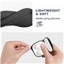 kwmobile Housse pour écouteurs Compatible avec Apple Airpods 1 & 2 Coque - Coque de Protection en Silicone - Blanc-Noir-Noir