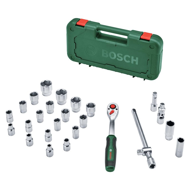 Bosch Set 25 clés à cliquet 1/2