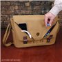 ENHANCE Venture DnD Bag - Sac Messager en toile RPG Player's Essentials DND avec Accents en Cuir Végétalien Pouvant Contenir 2 à