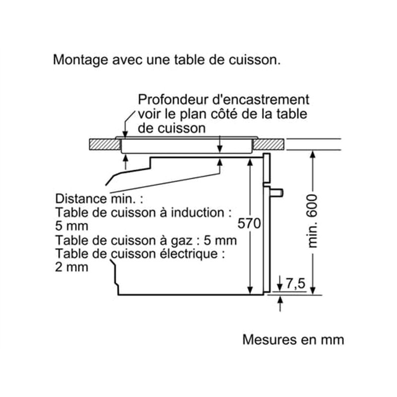Image secondaire de SIEMENS Four encastrable EcoClean HB554AER3F, iQ300, Air pulsé 3D Plus