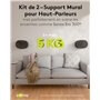 goobay Support Mural pivotant et inclinable pour Enceinte Sonos Era 300 jusqu'à 5 kg Noir - 71194