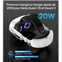 TRANSNOVO Sangle avec Batterie de 10 000 mAh, Compatible avec Quest 3/3S, Zoom à Une Touche, Charge Rapide 18W, Design équilibré