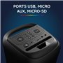 R-MUSIC – Blaster M – Enceinte High Power – Bluetooth, Lumières RGB, Mode karaoké, Poignée intégrée, Microphone Inclus, Support 