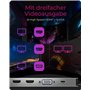 ICY BOX Station d'accueil USB-C (11 en 1) pour 2 moniteurs (2 x HDMI et 1 x VGA), 4K 60 Hz, 3 hubs USB 3.0, 100 W Power Delivery