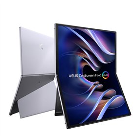 ASUS ZenScreen Fold MQ17QH Moniteur Portable 17,3, Quad HD OLED (2560 x 1920), HDMI, Deux USB-C, Support Pliable intégré, 100pur