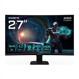 Gigabyte GS27QCA 27" Moniteur Gaming Incurvé QHD - 2560 x 1440, 180Hz, 1ms, 250 CD/m², FreeSync, HDR Ready, HDMI 2.0, DisplayPor