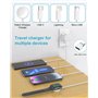 BLITEZZ 4 en 2 Cable Multi pour Chargeur Apple Watch et Phone, 1.2M Cable Multi Chargeur avec Câble USB C/Câble iPhone/Apple Wat