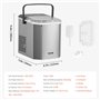 VEVOR Machine à Glaçons de Comptoir Capacité 11,8 kg/24 h, Appareil de Préparation de Glaçons en Forme de Balle Portable, Autone