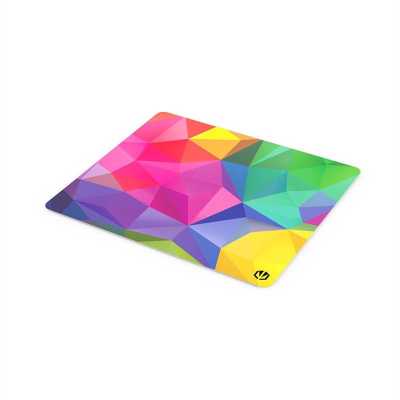 ENDORFY Crystal Spectrum L Tapis de Souris 450 x 400 mm L Guide de Souris Lisse Bord imprimé Base en Caoutchouc antidérapant Des