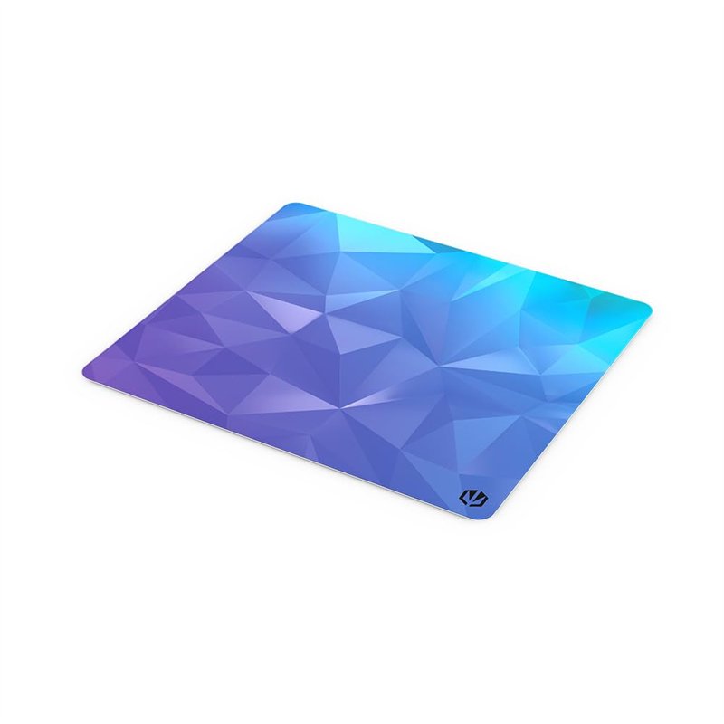 ENDORFY Crystal Blue L Tapis de Souris 450x400 mm L, Guide de Souris Lisse, Bord imprimé, Base en Caoutchouc antidérapant, Desig