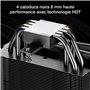be quiet! Pure Rock 3 Black ventirad radiateur, très haute performance de refroidissement, 4 caloducs noirs haute performance av