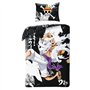 Halantex Parure de lit ONE PIECE Monkey D. Luffy GEAR5 - Housse de couette 140 x 200 cm avec taie d'oreiller 70 x 90 cm - 100 % 