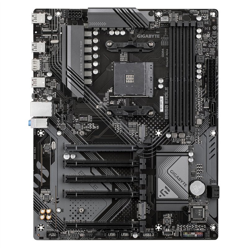 Image secondaire de GIGABYTE B550 Eagle Carte mère - Processeurs AMD Ryzen série 5000 G, VRM 10+3+1 Phases, jusqu'à 3200 MHz DDR4, 1xPCIe 4.0 + 1xPC