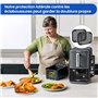 Tuocal 2 Pièces Grille Anti Projection pour Air Fryer Ninja Double Stack XL SL400EU SL300EU, Anti Eclaboussure Moule Silicone Pl
