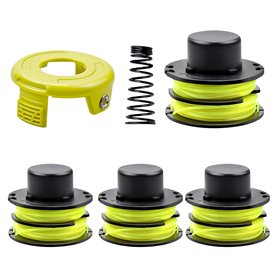CHIHOLEN 4 Bobine Fil Coupe Bordure Compatible avec Ryobi RAC118 RAC119,Convient pour Ryobi RLT3025F,RLT3025S,RLT3525S,RLT2523,R